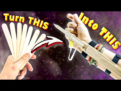 How to Make an Assassin's Creed Hidden Blade from Popsicle Sticks - Fully automatic