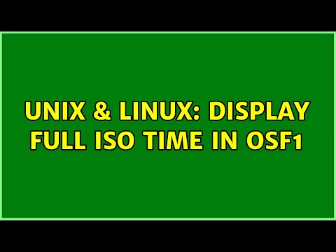 Unix & Linux: Display full ISO time in OSF1