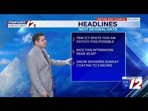 WPRI 12 Weather Forecast 2/28/26: Nice This Afternoon; Few Snow Showers Sunday