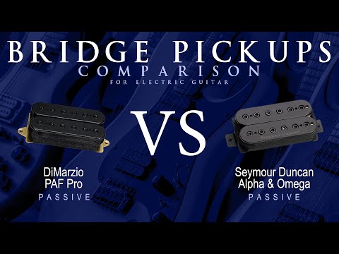 DiMarzio PAF PRO vs Seymour Duncan ALPHA & OMEGA - Passive Bridge Guitar Pickup Comparison Tone Demo