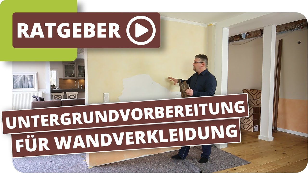 Wand Untergrundprüfung Untergrundvorbereitung für eine Wandverkleidung