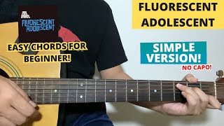 Fluorescent Adolescent - Arctic Monkeys (Guitar Tutorial) Easy Chords For Beginner! No Capo!