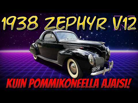 KOEAJOSSA - LINCOLN ZEPHYR 4.4 V12 (1938) - Todella raaka ajokokemus!