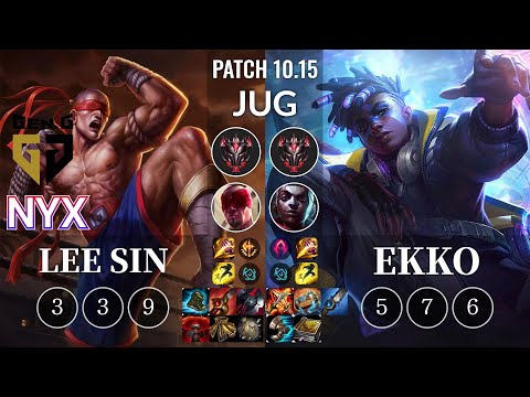 GEN Nyx Lee Sin vs Ekko Jungle - KR Patch 10.15