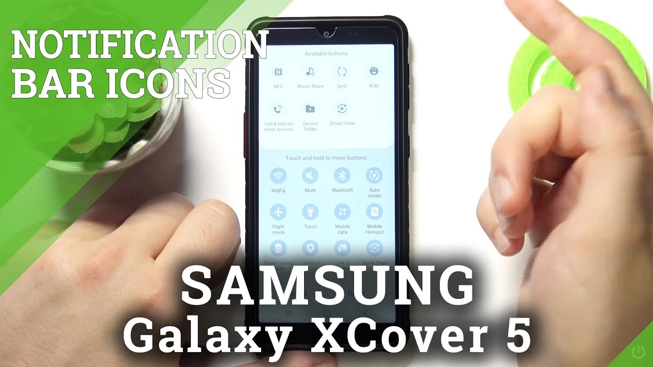 How to Adjust Notification Bar Shortcuts in SAMSUNG Galaxy XCover 5 – Personalize Top Menu