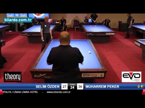 SELİM ÖZDEN & MUHARREM PEKER Bilardo Maçı - 2018 - TÜRKİYE 1.LİGİ-Yarı Final