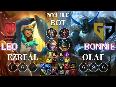 SB Leo Ezreal vs GEN Bonnie Olaf Bot - KR Patch 10.13