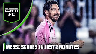 ESPN Lionel Messi checks in & QUICKLY scores 2nd MLS goal