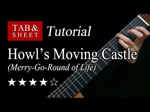 Howl's Moving Castle (Merry-Go-Round of Life) - Guitar Lesson + TAB