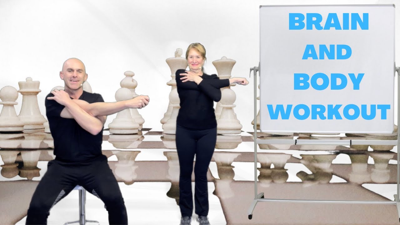 Beginner Seated and Standing Brain and Body Workout!  Fun and Simple Senior Fitness Trivia Program