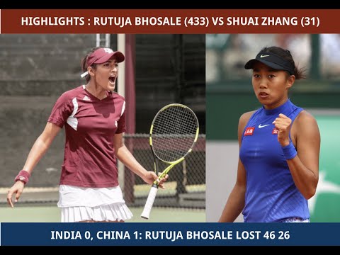 Fed Cup - India vs China: Rutuja Bhosale vs Shuai Zhang