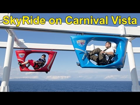 SkyRide FULL POV Ride on Carnival Vista Cruise Ship - Pedal 150 Feet Above Ocean
