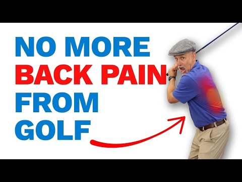 Part of a video titled How to get rid of back pain from golfing #golf#backpain#backstiffness