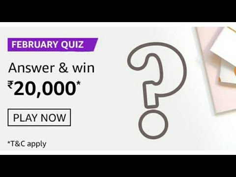 Amazon The February Quiz Answers – Win Rs.20,000 Amazon The February Quiz Answers – Win Rs.20,000