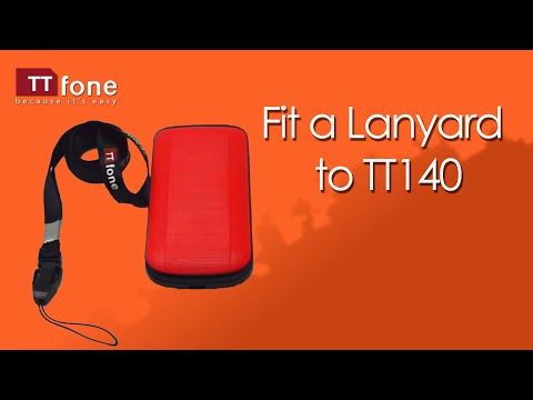 TTfone TT140 Lanyard Video - How to fit a lanyard to the TTfone Flip TT140
