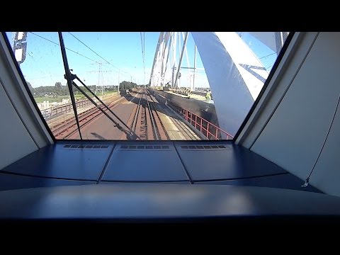 Real Train driver's View SLT Hoofddorp Opstel - Oostvaarders LAATSTE KEER over oude brug A1 2016