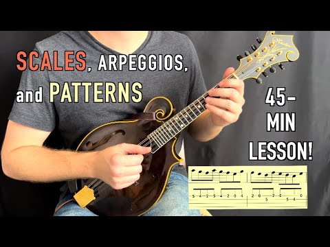 Essential Scales, Arpeggios, and Patterns to LEARN the Mandolin Fretboard: "A Major"