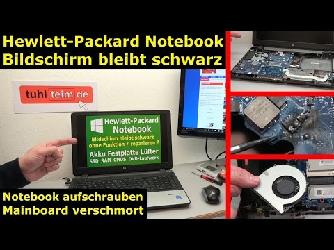 HP Notebook funktioniert nicht mehr - Bildschirm bleibt schwarz - Hewlett-Packard Laptop prüfen