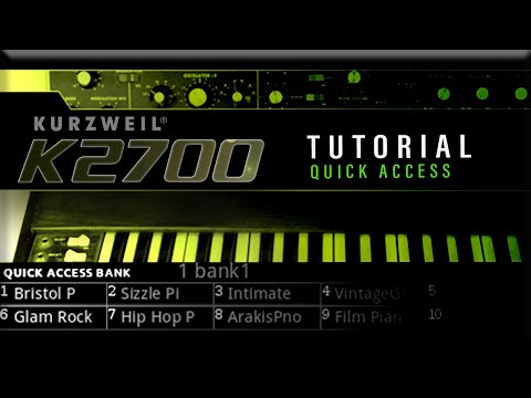 Kurzweil K2700 Quick Access로 라이브 세트 리스트 짜기