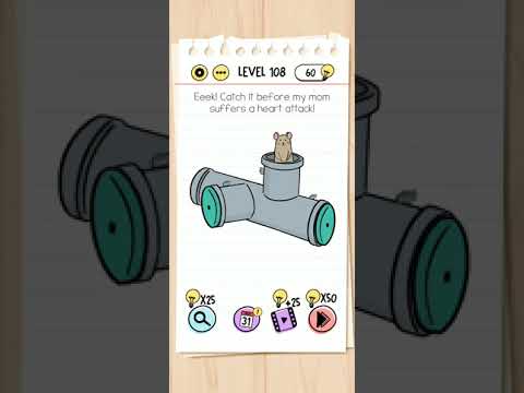 Brain test level 108....Eeek! Catch it before my mom suffers a heart..attack...