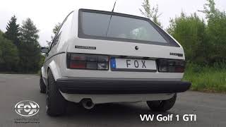 Video: FOX Edelstahl Sportauspuff-Komplettanlage ab Kat. VW Golf 1 GTI