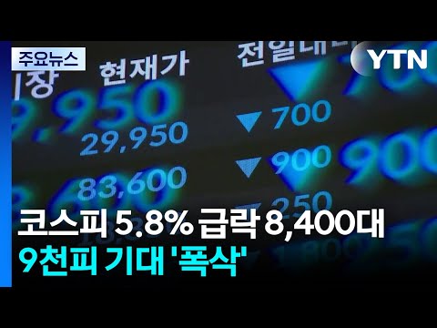 코스피 5.8% 급락...금융위기 때 넘어선 널뛰기 장세 / YTN