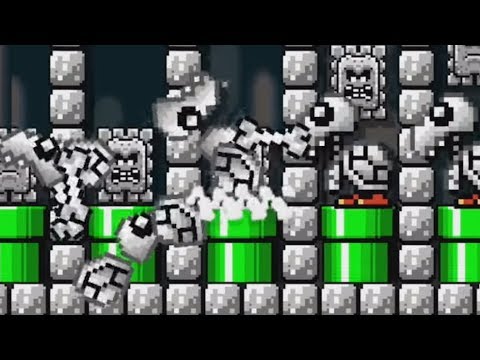 Secret of the Dry Bones Factory by Yuurg - Super Mario Maker - No Commentary 1bk