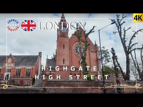 London Highgate Posh Walk🇬🇧 Southwood Lane ➝ Highgate High Street ➝ Highgate Yard 4K Walking Tour