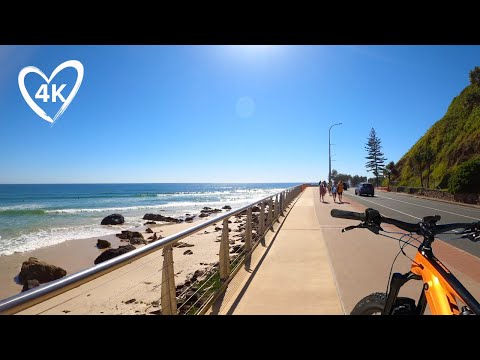 60km Bike Ride - Beaches & Backstreets - Gold Coast Australia - Virtual Bike, Treadmill Background