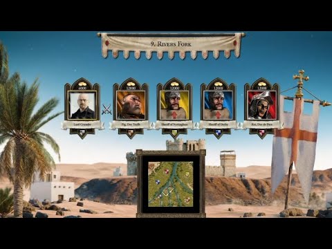 1 🆚 4 Stronghold crusader definitive edition Extreme Trail Mission # 9 Rivers Fork 