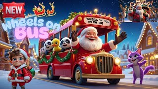 🚌 Wheels on the Bus (The Santa Clause 3) | Kinderfun Nursery Rhymes | Christmas Song Animal Crossing