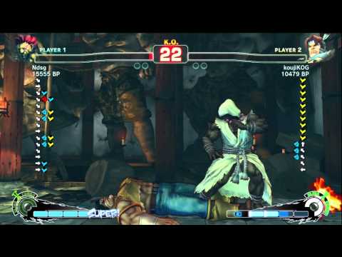 KOG [T.Hawk] vs Fujino [Akuma] SSF4 Japanese Online Ranked Matches - TRUE-HD