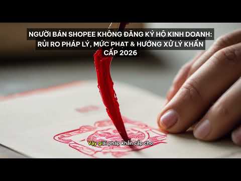 Người Bán Shopee Không Đăng Ký Hộ Kinh Doanh: Rủi Ro Pháp Lý, Mức Phạt & Hướng Xử ... [Tóm Tắt]