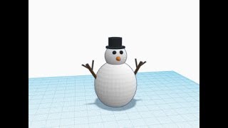 Create a 3D snowman using TinkerCAD