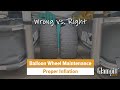 Balloon Wheel Maintenance - Proper Inflation vs. Incorrect Inflation