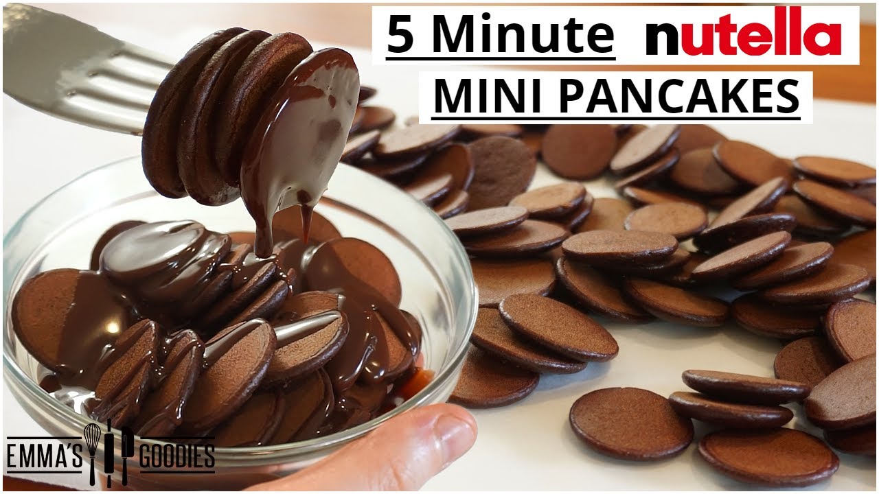 5 Minute MINI CHOCOLATE PANCAKES!