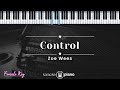 Control - Zoe Wees (KARAOKE PIANO - FEMALE KEY)