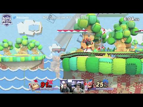 Nathan Pineapple (Donkey Kong) vs. ScotchTape (Incineroar) -  WGA Colosseum #13 - Losers R5