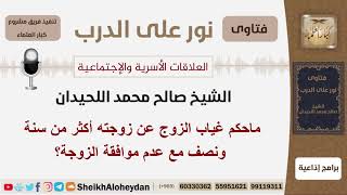 صورة ماحكم غياب الزوج عن زوجته أكثر من سنة ونصف مع عدم موافقة الزوجة؟ الشيخ اللحيدان - مشروع كبار العلماء