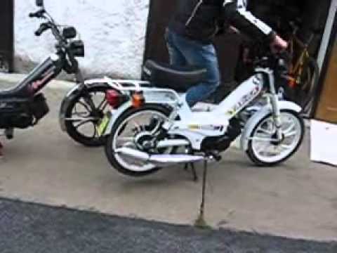 Tomos A35 Targa moped with Tecno Sport exhaust (sound compare)