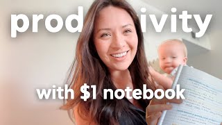 Working Mom Productivity Hack (with a $1 notebook) | workflow, daily planning