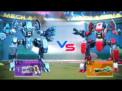 Sentinel with Quantum Gun 12 vs EM Rifle 12 - Mech Arena