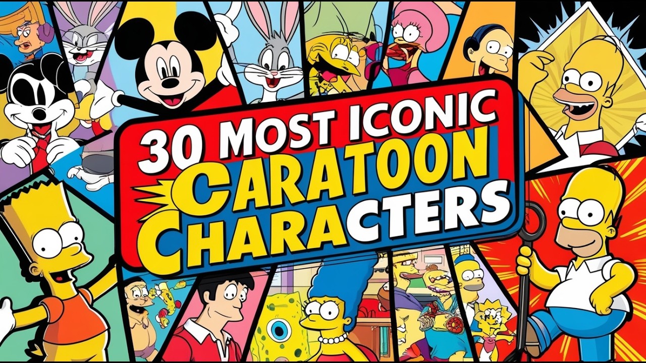 30 Most Iconic Cartoon Characters of All Time | Animation Legends