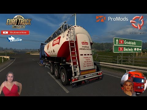 Euro Truck Simulator 2 (1.37) Delivery in Poland Promods map v2.46 Scania S580 + DLC's & Mods