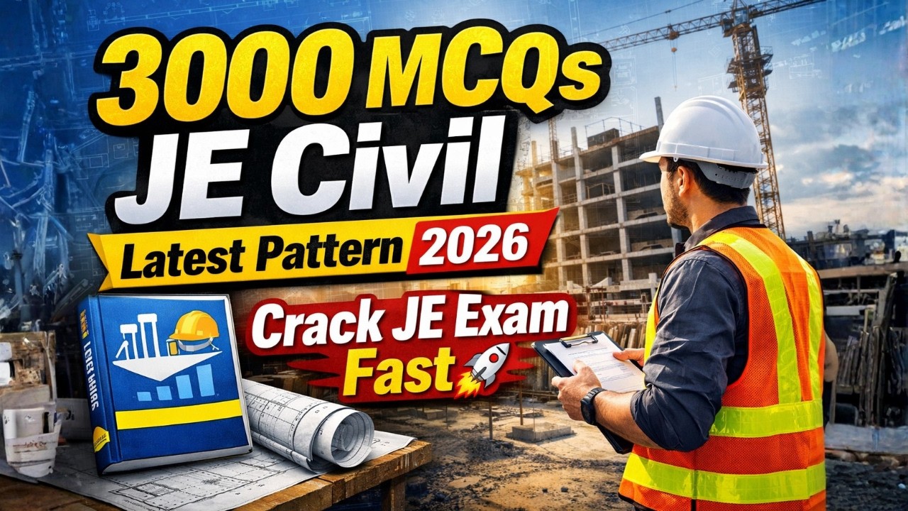 CSMC JE Civil 3000 MCQs PDF 📘 | Latest Practice Book 2026 | Download Now