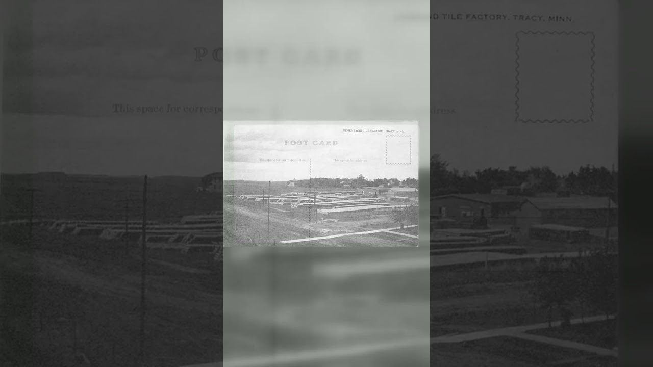 Cement and Tile Factory, Tracy, Minn., Divided Back Postcard, c.1910s Video