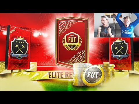 OMG INSANE REWARDS!!😱- OUR ELITE 2 FUT CHAMPIONS REWARDS + RANK 1 PACKS! FIFA 20 Pack Opening