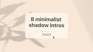 Aesthetic leaf shadow overlay intro | free minimalist no text templates download 2022