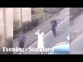 CCTV footage shows footballer Jack Grealish crashing into vehicles