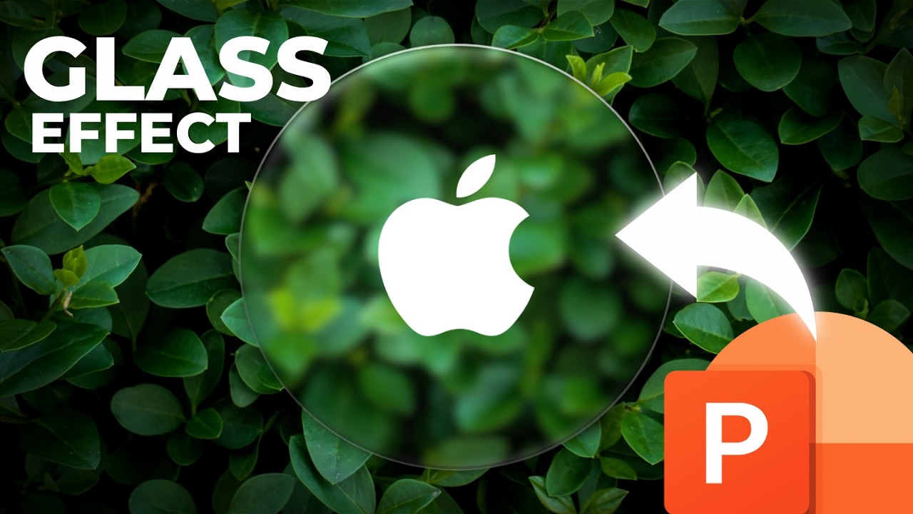 How to Make Apple Glass Effect In PowerPoint so EASY!